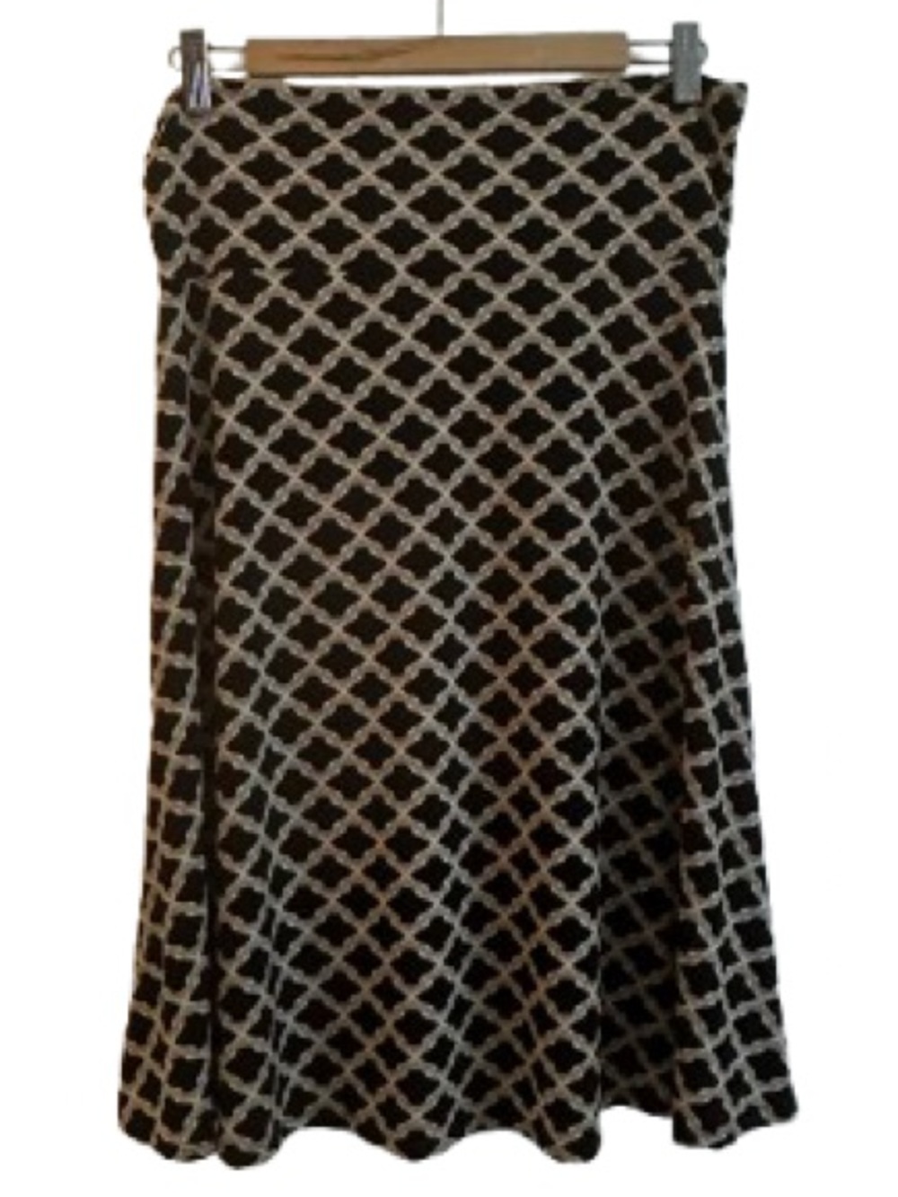 LuLaRoe Black and White Lattice A-Line Skirt